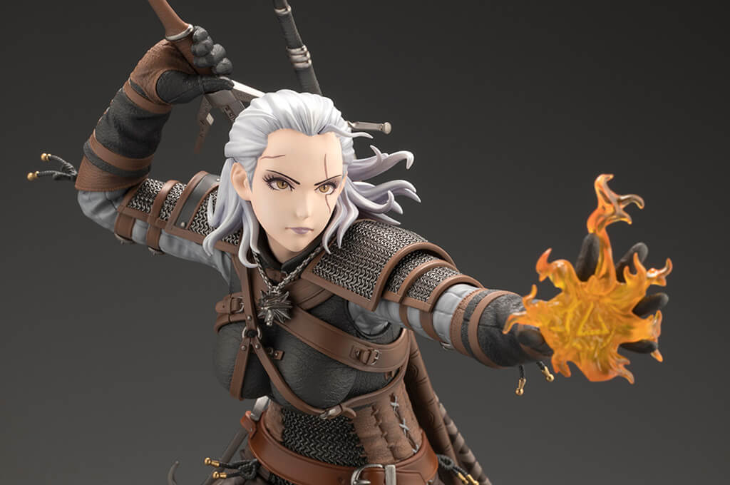 Figurine bishoujo de Geralt dans The Witcher