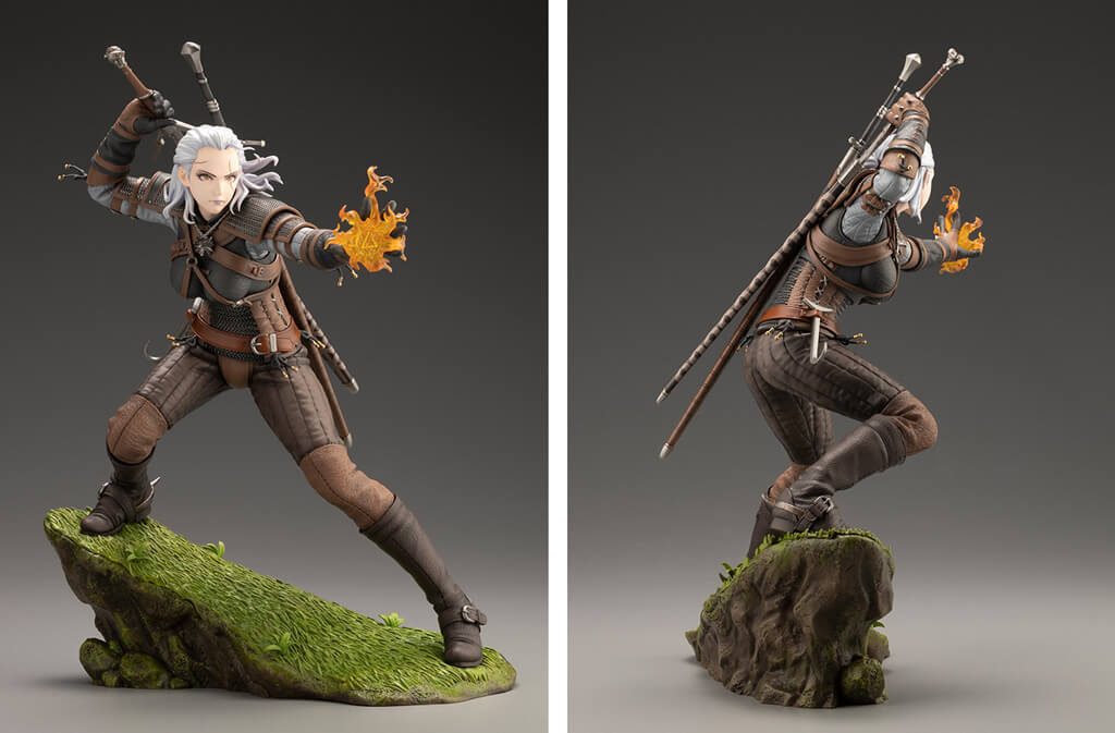 Figurine bishoujo Geralt dans The Witcher