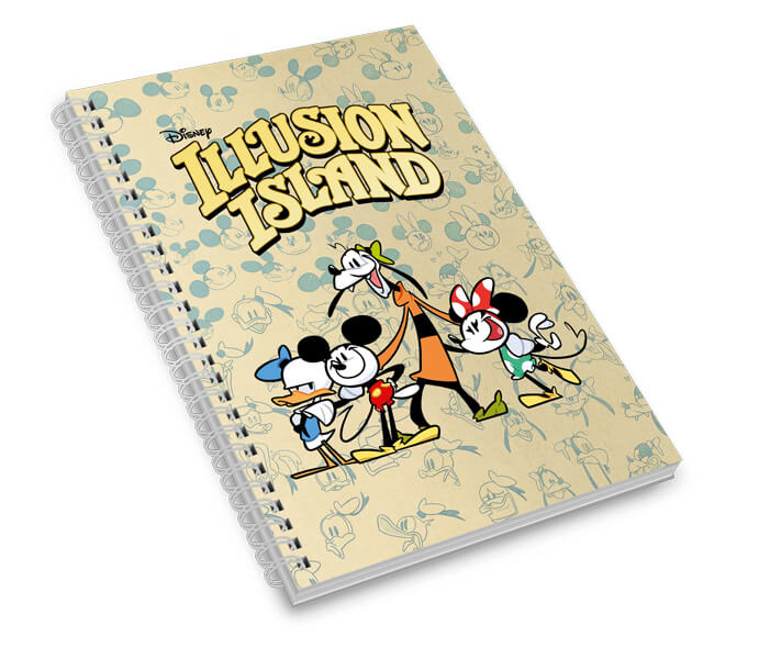 carnet de note aux couleurs de  Disney Illusion Island