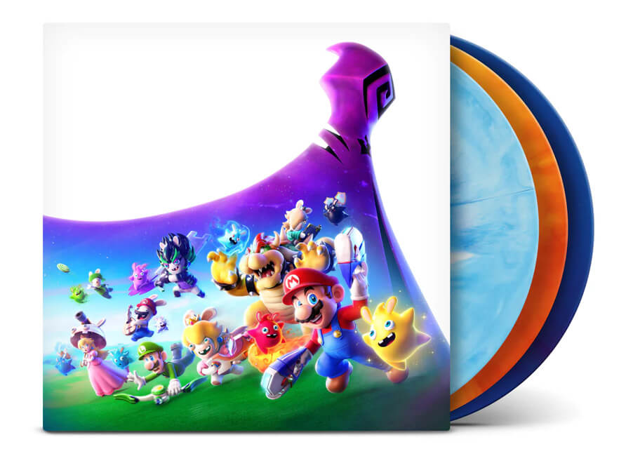 Mario The Lapins Crétins Sparks of Hope bande originale triple vinyle colorés