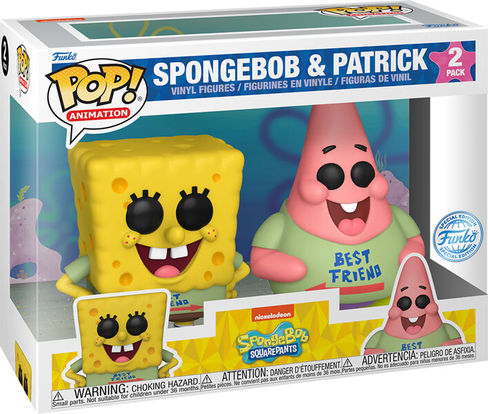 Pack de figurines Funko Pop Bob L éponge