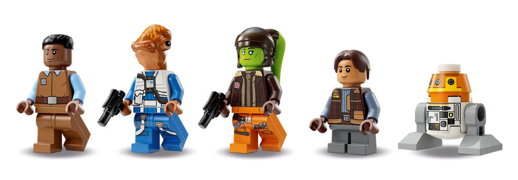 figurines LEGO Star Wars Vaisseaux Ghost Phantom II dans la série Ahsoka