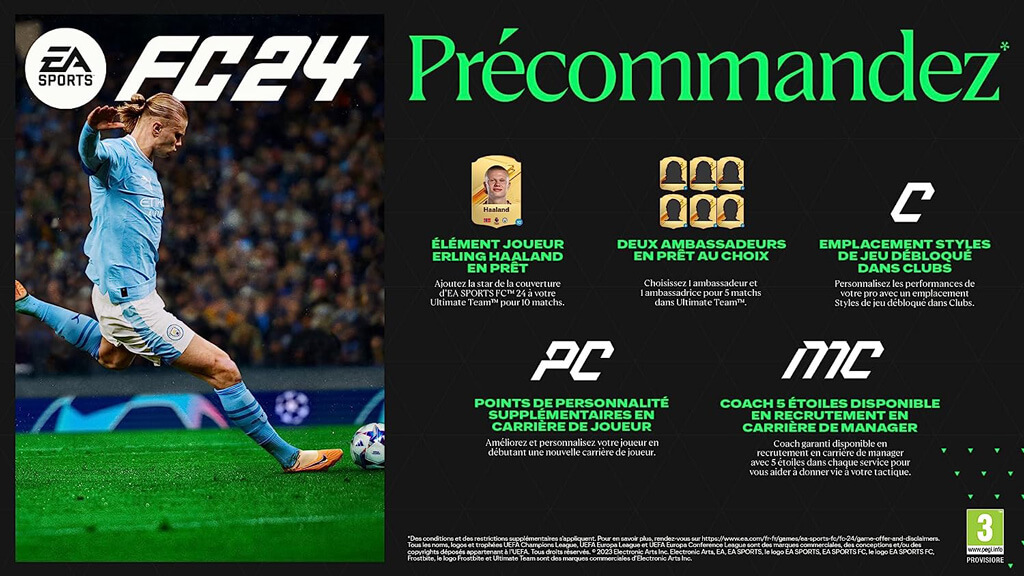 EA SPORTS FC24 édition ultimate et standard