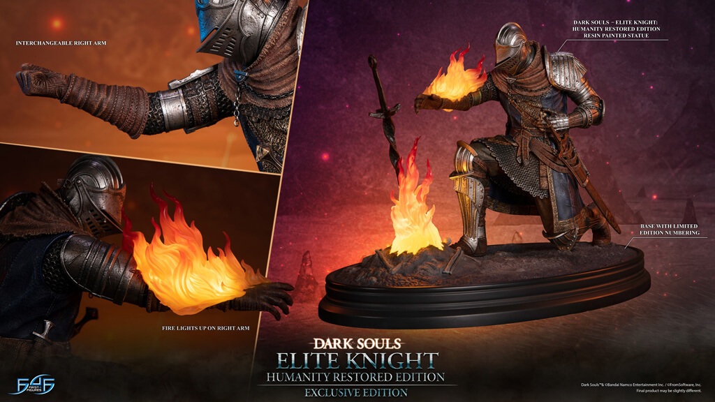 Statuette résine Elite Knight édition Humanité restaurée dans Dark Souls par F4F