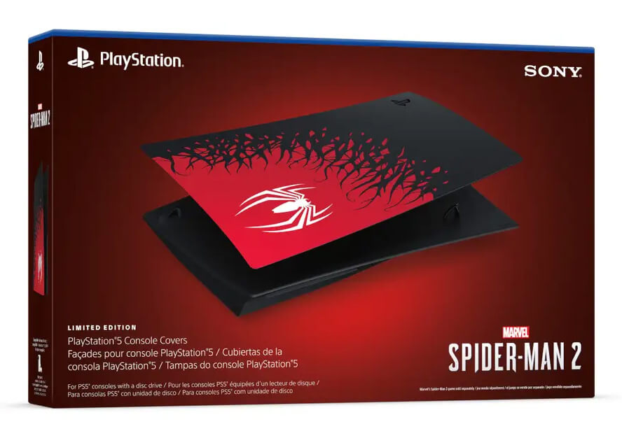 Façade PS5 édition limitée Spider Man 2