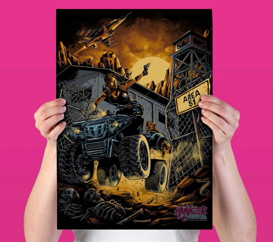 poster quartier haute sécurité dans la zone 51 de Tomb Raider 3