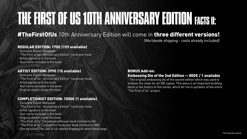 The First of Us Fanart collection édition 10ème anniversaire