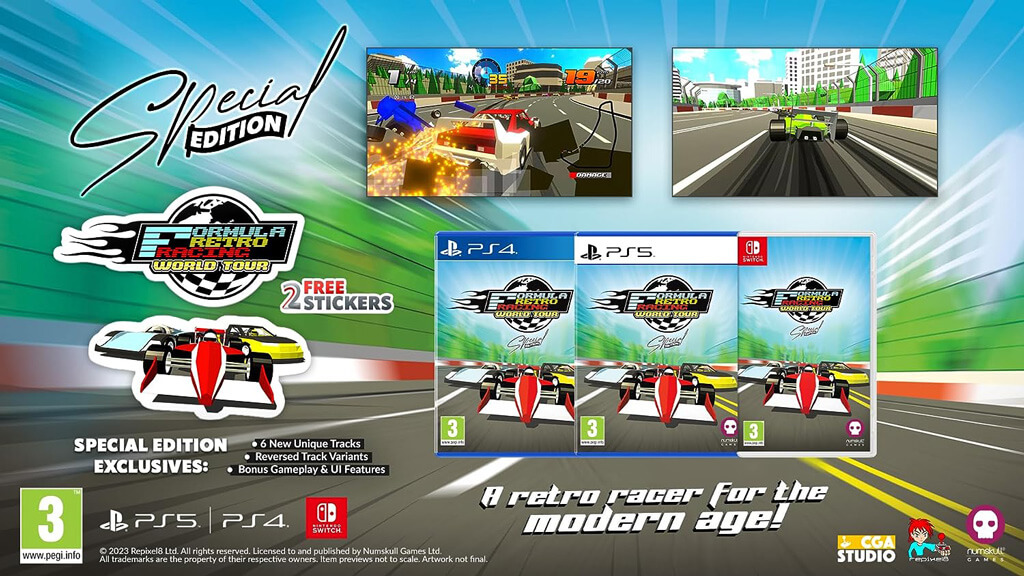 édition spéciale du jeu Formula Retro Racing World Tour