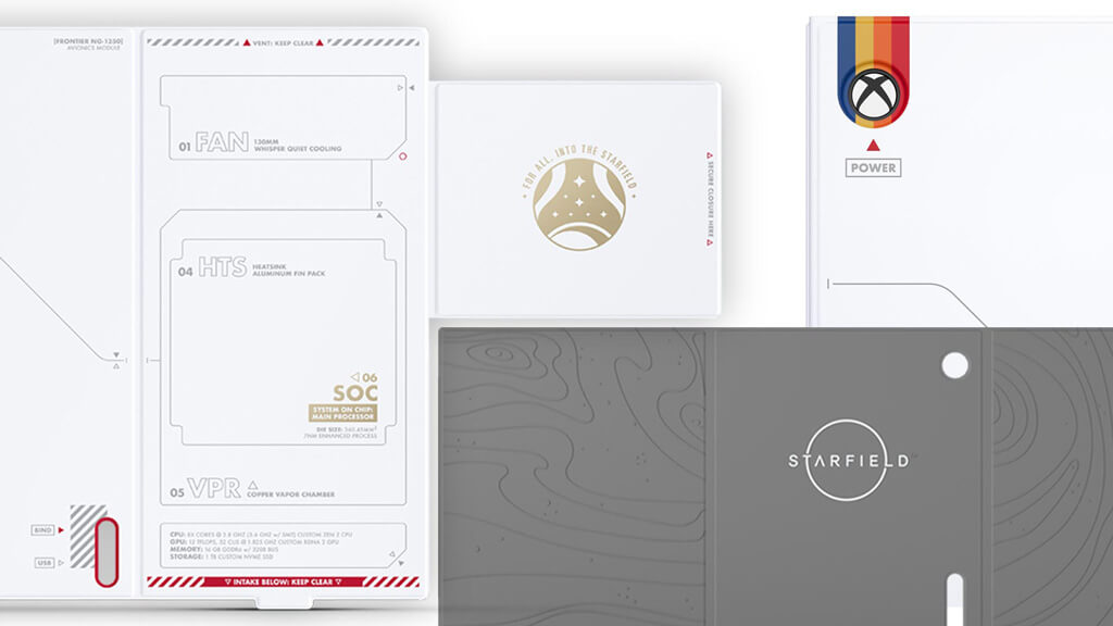 Habillages de console Xbox Series X édition spéciale Starfield