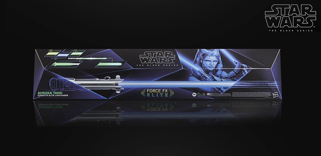 Réplique du sabre laser d Ahsoka Tano Hasbro Star Wars The Black Series Force FX Elite